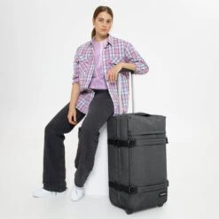 Eastpak Valise Souple Transit'R M 67 Cm Black Denim -Eastpak Promos Magasin valise souple transit r m 67 cm black denim 3