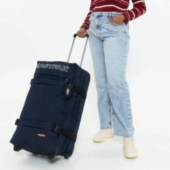 Eastpak Valise Souple Transit'R M 67 Cm Bold Embroided Marine -Eastpak Promos Magasin valise souple transit r m 67 cm bold embroided marine 5
